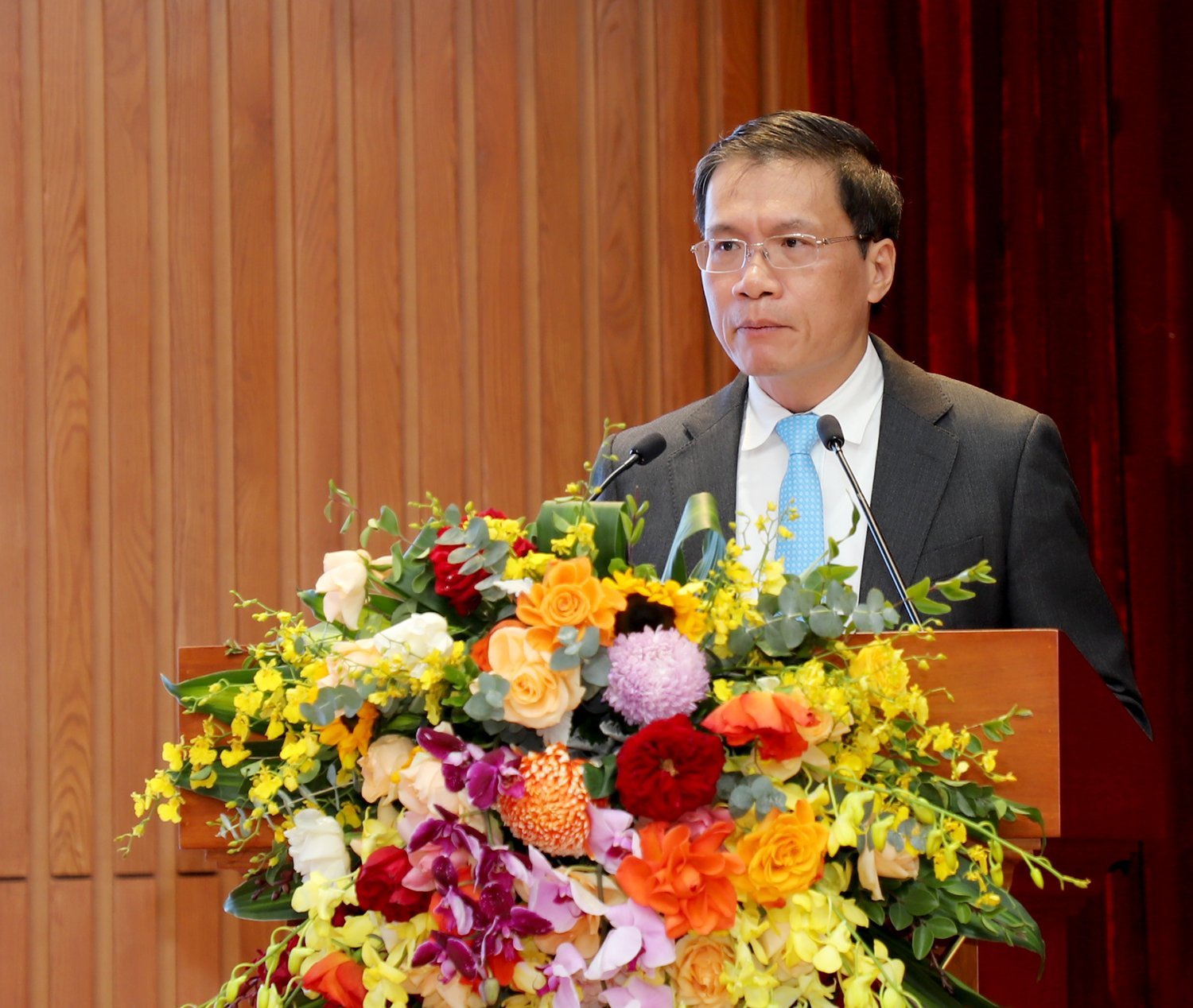 Chủ tịch Hội đồng quản trị BHTGVN Phạm Bảo Lâm phát biểu tại hội nghị